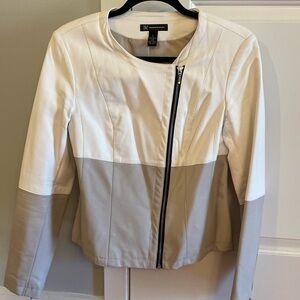 INC Faux Leather Motorcycle Jacket